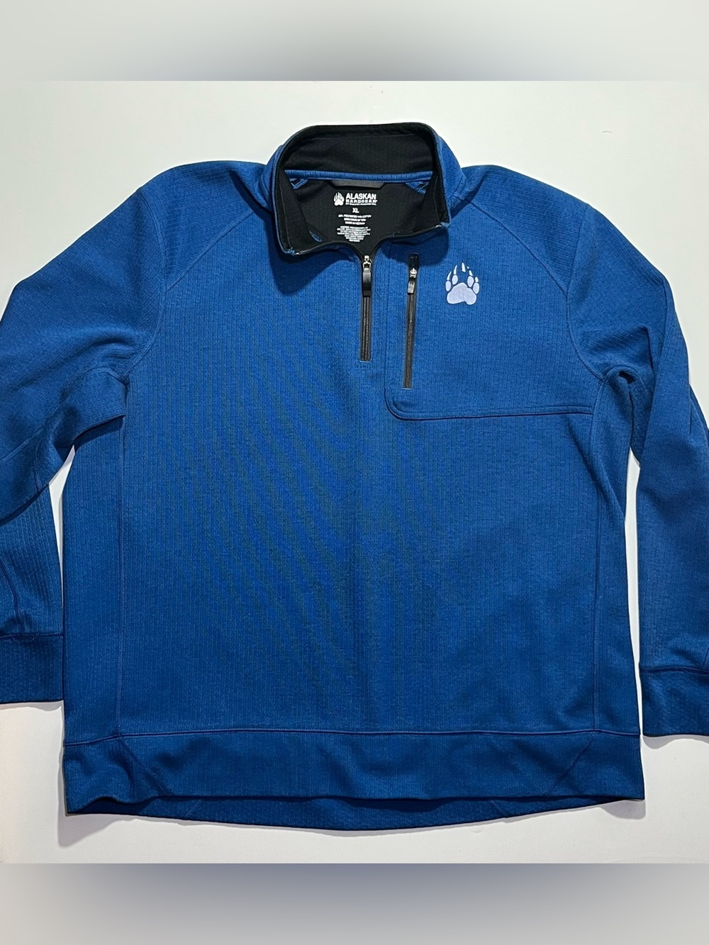 Men’s Alaskan Hardgear 1/4 Zip Long Sleeve Pullover Sweater, XL, Blue